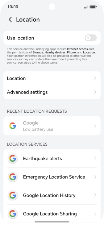 Press the indicator next to 