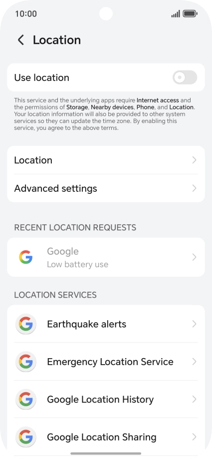 Press the indicator next to 