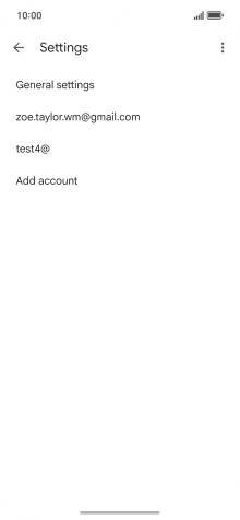 Press the required email account.