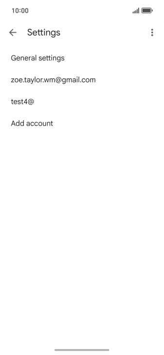 Press the required email account.