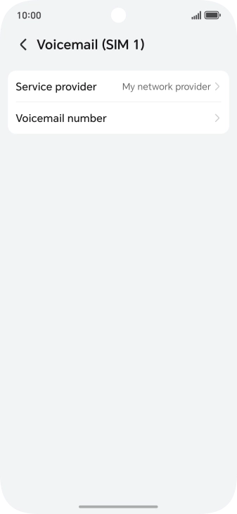 Press Voicemail number.