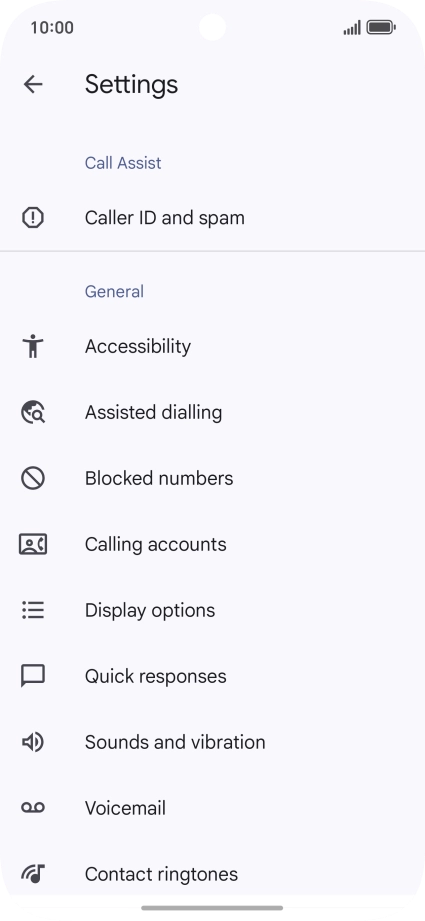 Press Calling accounts.