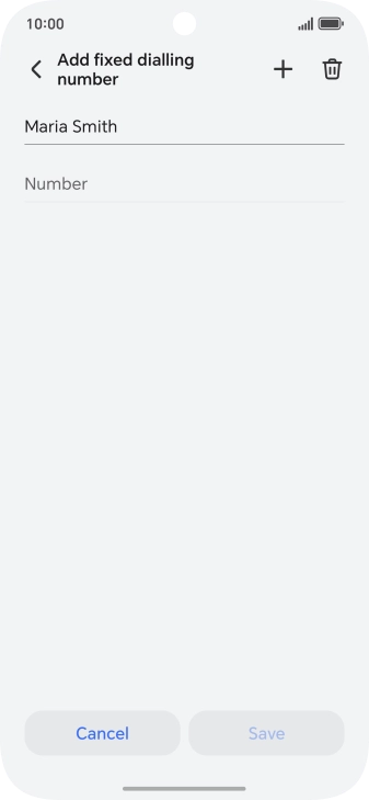 Press Number and key in the required phone number.