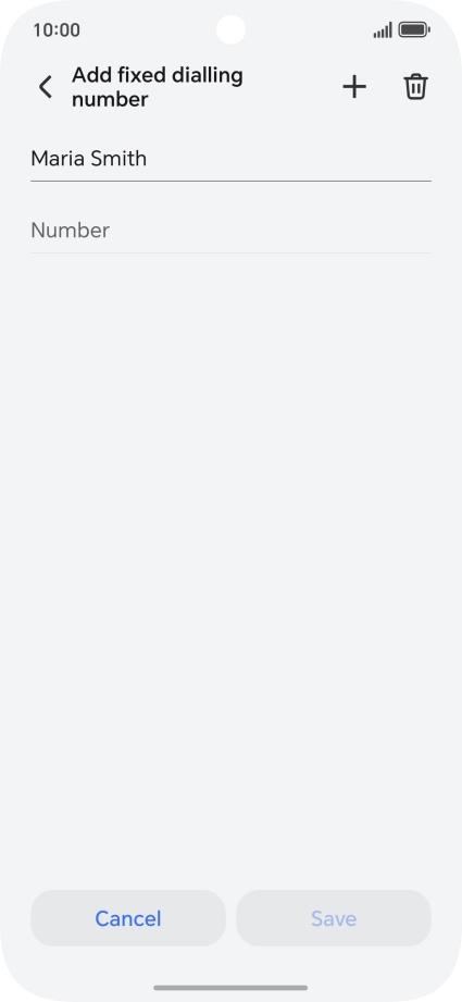 Press Number and key in the required phone number.