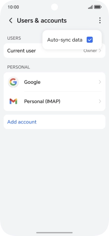 Press Auto-sync data to turn the function on or off.