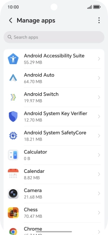 Press the required app.