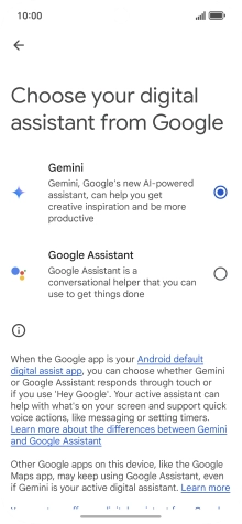 Press the required voice control assistant.