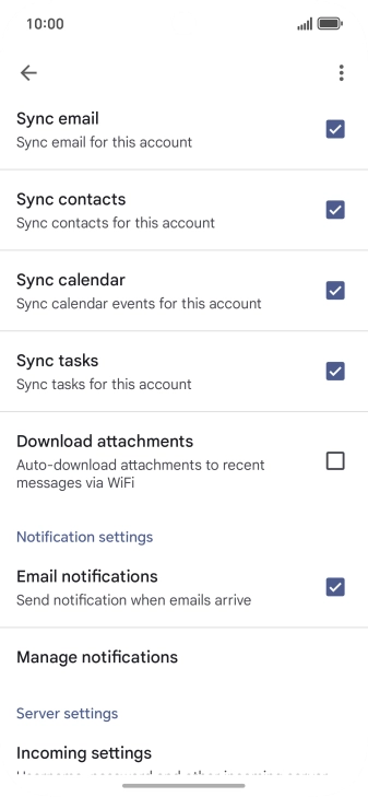 Press the field next to 