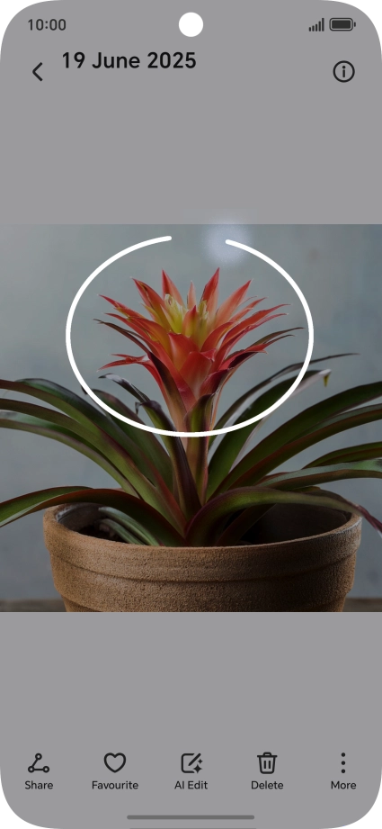 Draw a circle around the required object on the picture using your knuckle.