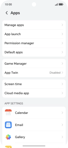 Press Manage apps.