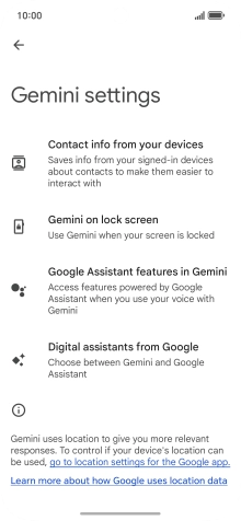 Press Digital assistants from Google.