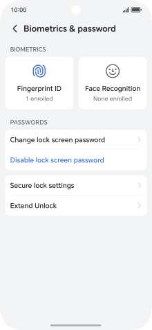 Press Disable lock screen password and key in the additional phone lock code you created earlier.