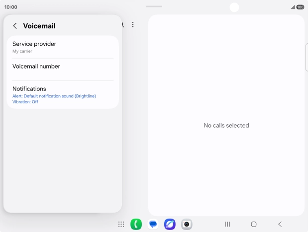 Press Voicemail number.