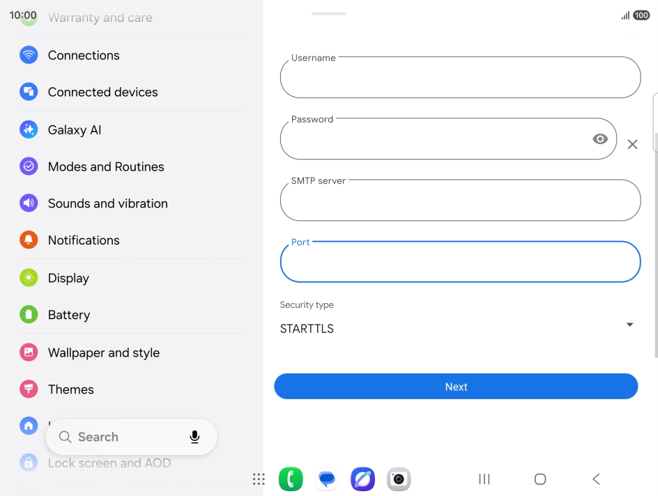 Press the drop down list below 
