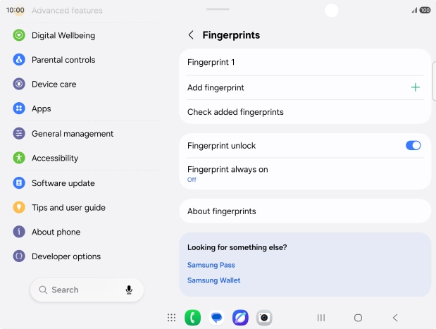 Press the required settings to turn them on or off.