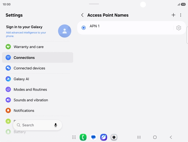 Press the add icon.