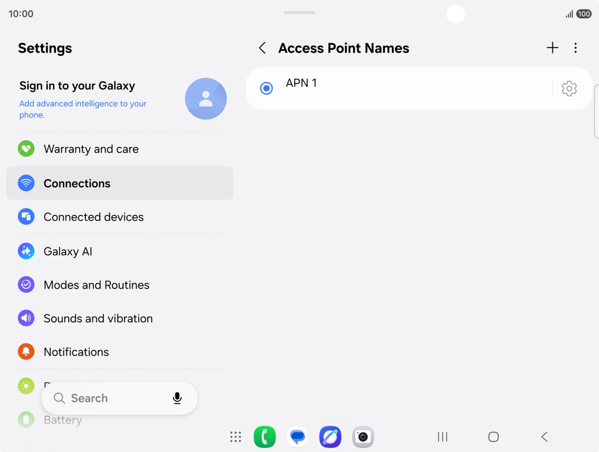 Press the add icon.