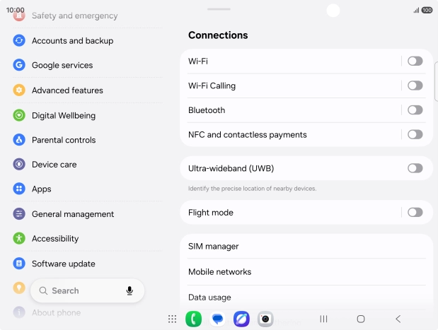 Press Google services.