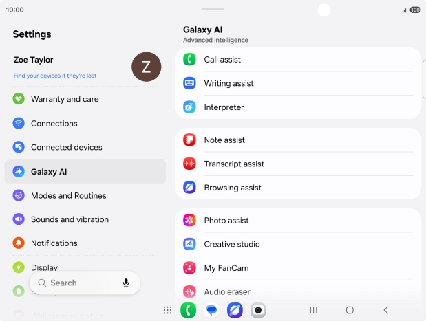 More examples of Galaxy AI usage are now displayed.
