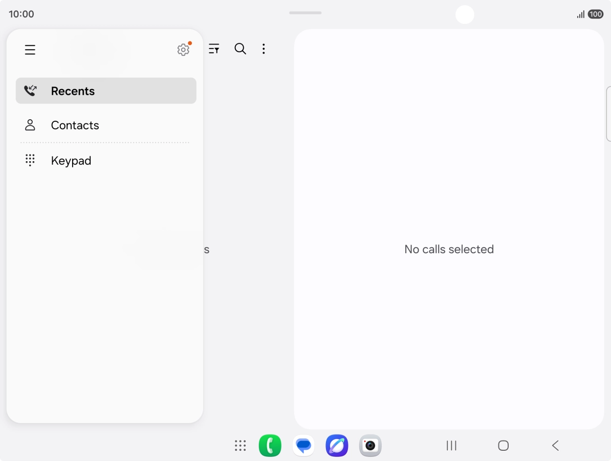 Press the settings icon.
