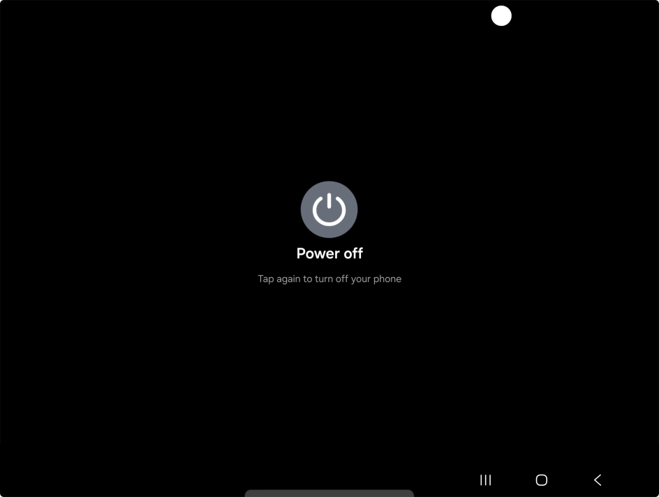Press Power off.