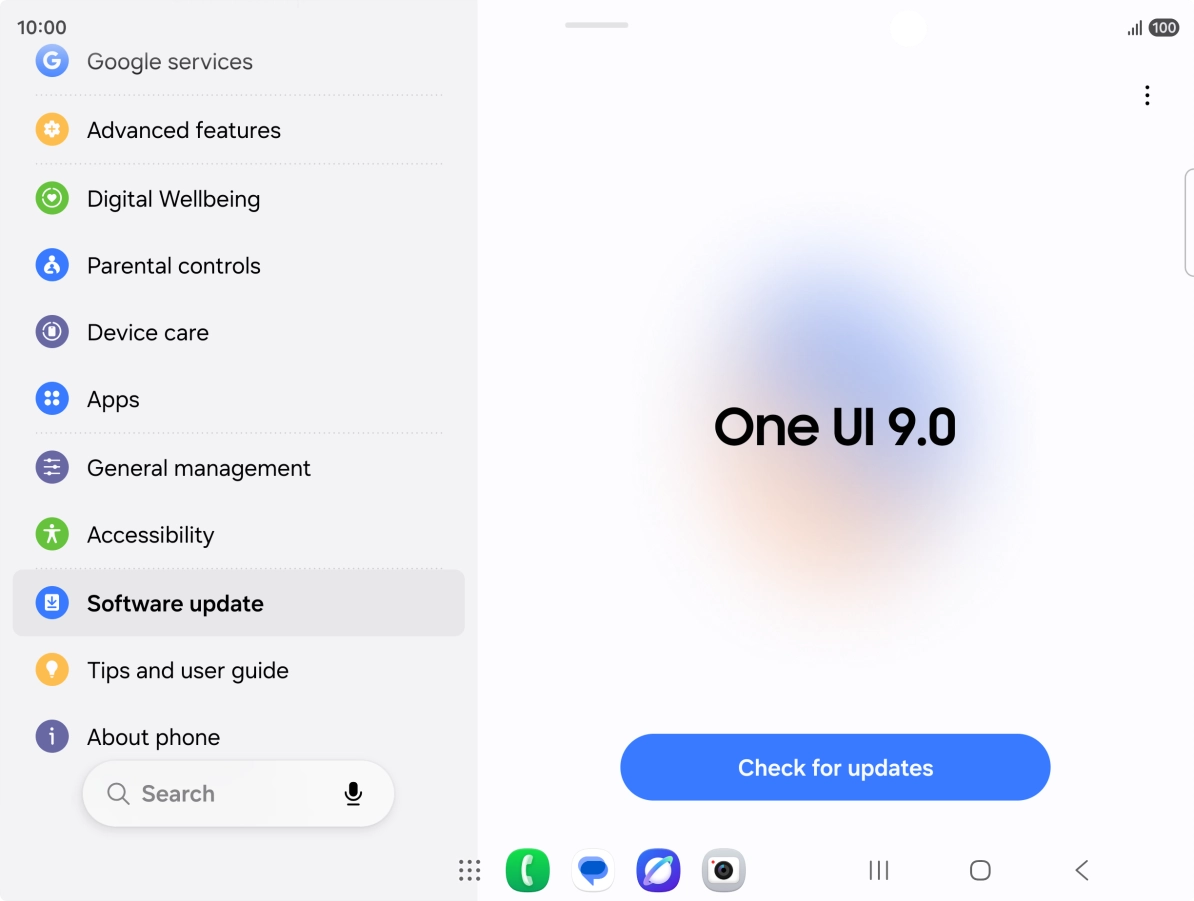 Press Check for updates. If a new software version is available, it's displayed. Follow the instructions on the screen to update the phone software.