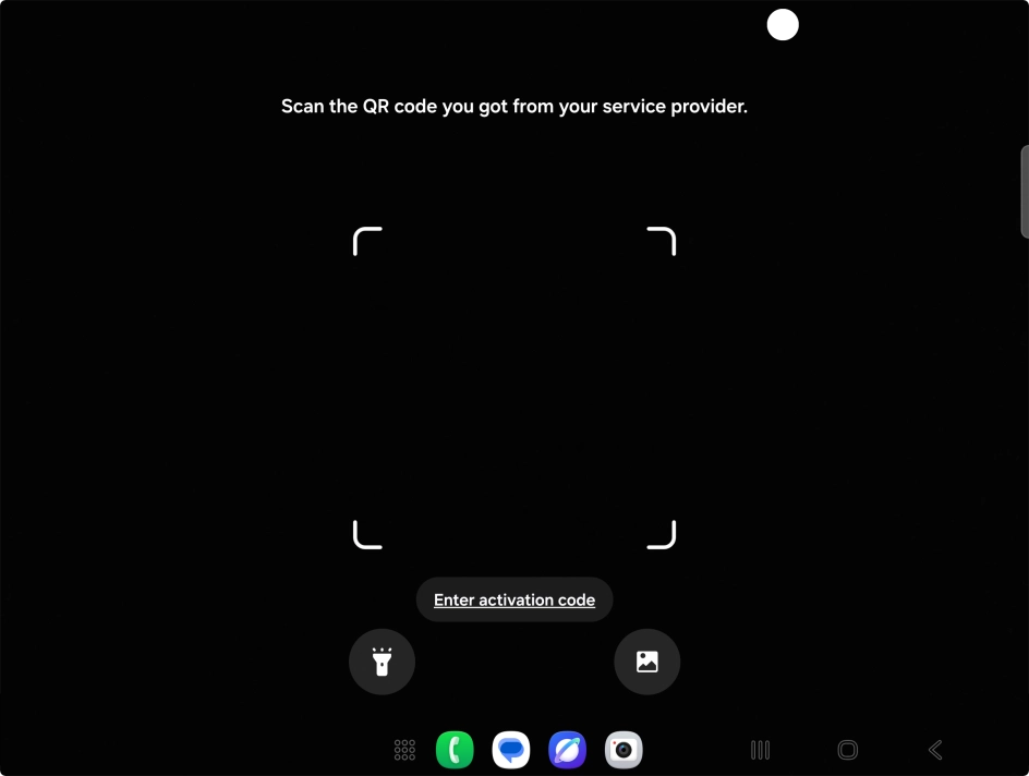 Place the QR code you've received inside the phone camera frame to scan the code.