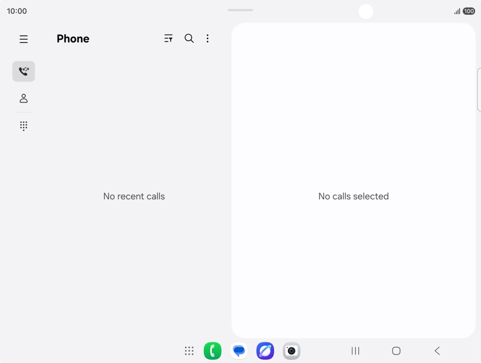 Press the menu icon.