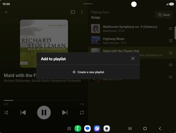 Press Create a new playlist.