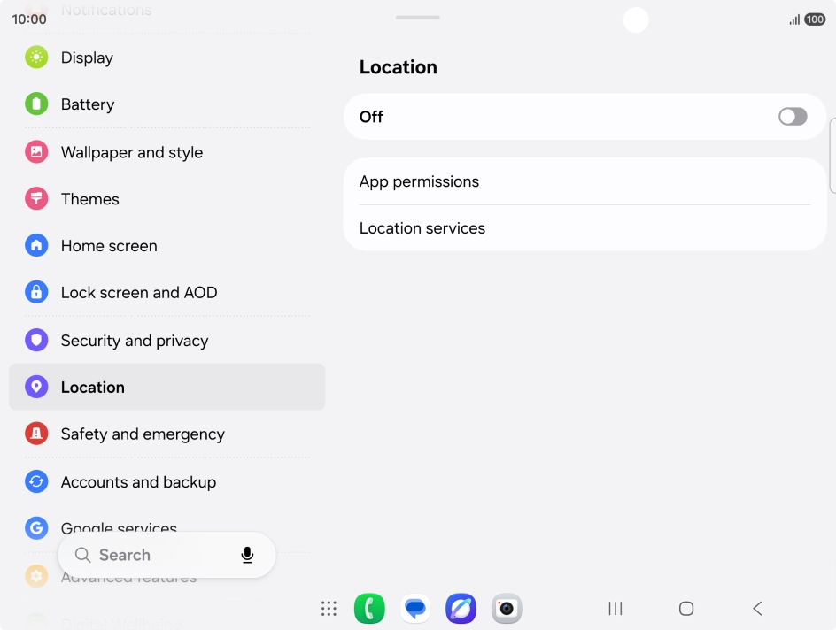 Press the indicator to turn the function on or off.