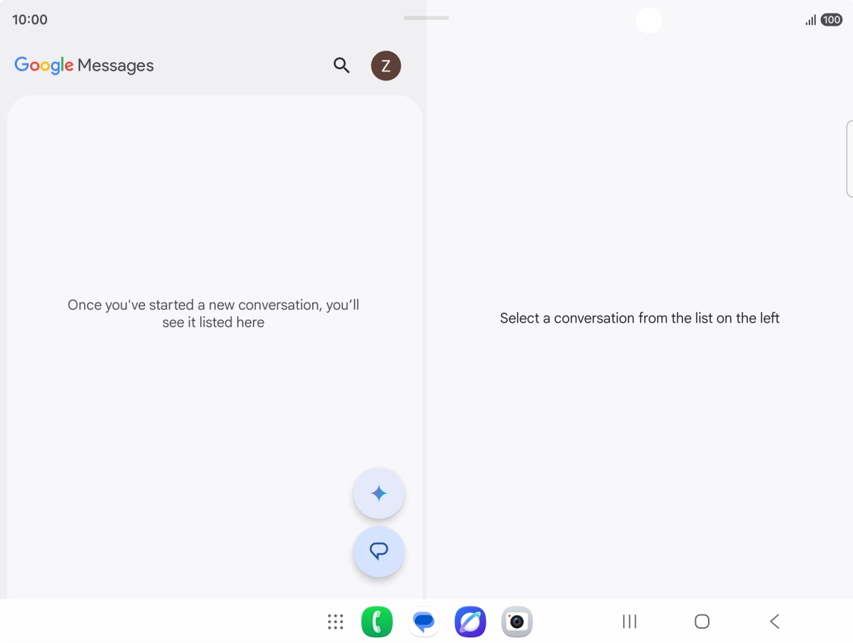 Press the profile icon.