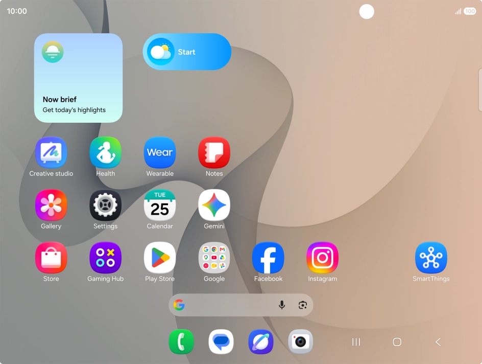 Slide your finger downwards starting from the top right side of the screen.