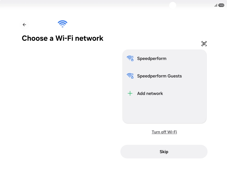 Press the required Wi-Fi network.