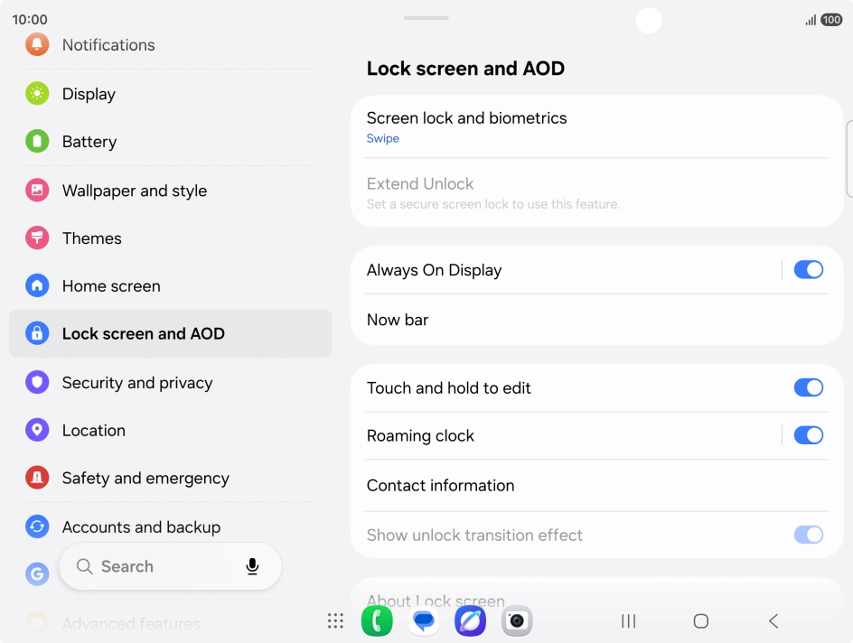Press Screen lock and biometrics.