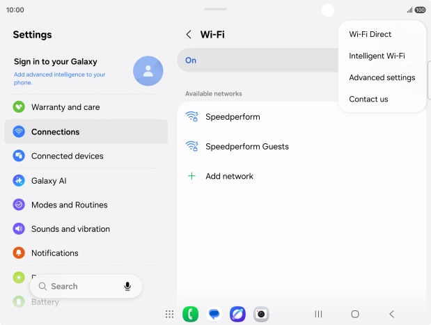 Press Intelligent Wi-Fi.