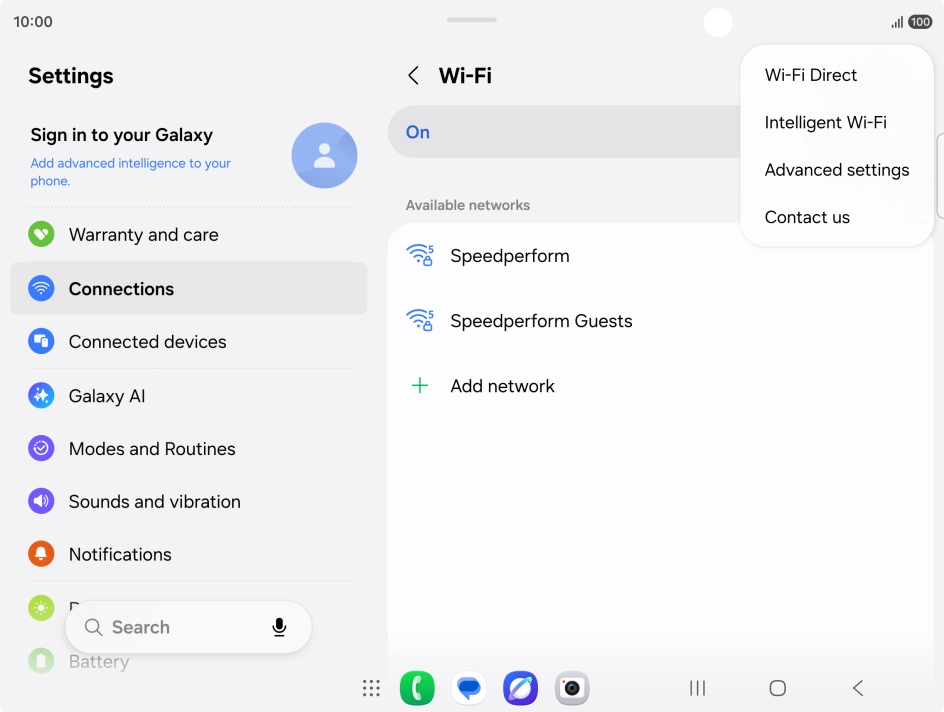 Press Intelligent Wi-Fi.