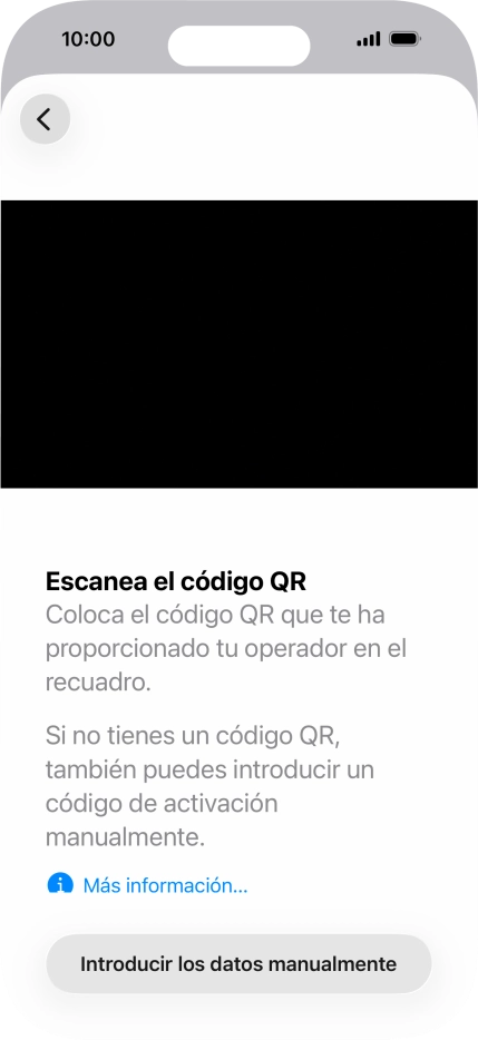Coloca el código QR dentro del marco de la cámara del teléfono para escanearlo.