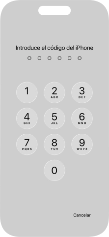 Utiliza el código de seguridad que has creado. La app está ahora bloqueada.