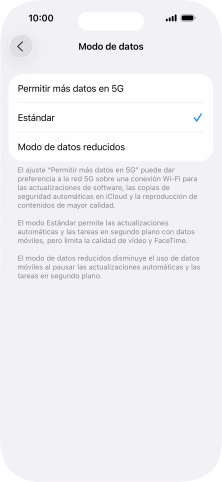 Pulsa el ajuste deseado.