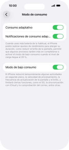 Desliza el dedo hacia arriba desde la parte inferior de la pantalla para terminar y volver a la pantalla de inicio.