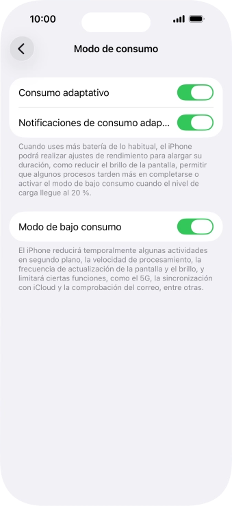 Desliza el dedo hacia arriba desde la parte inferior de la pantalla para terminar y volver a la pantalla de inicio.