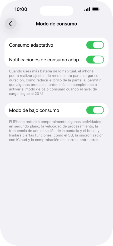 Desliza el dedo hacia arriba desde la parte inferior de la pantalla para terminar y volver a la pantalla de inicio.