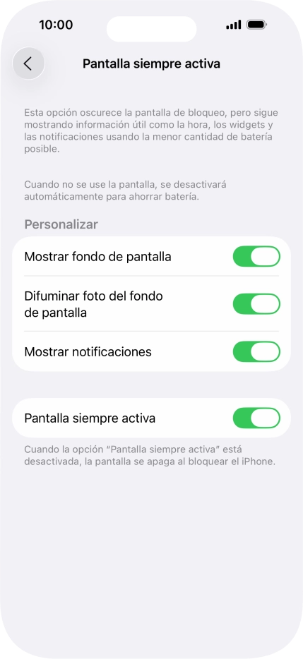 Pulsa el indicador junto a 