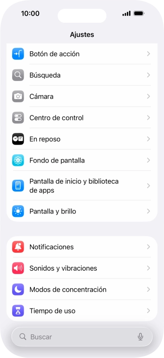 Pulsa Pantalla de inicio y biblioteca de apps.