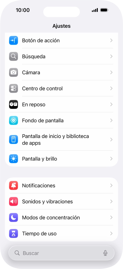 Pulsa Pantalla de inicio y biblioteca de apps.