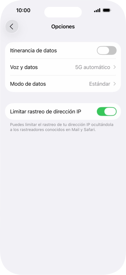 Pulsa Voz y datos.