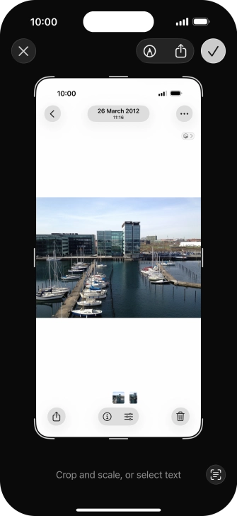 To use visual intelligence via screenshot, take a screenshot and follow the instructions on the screen to use the function.