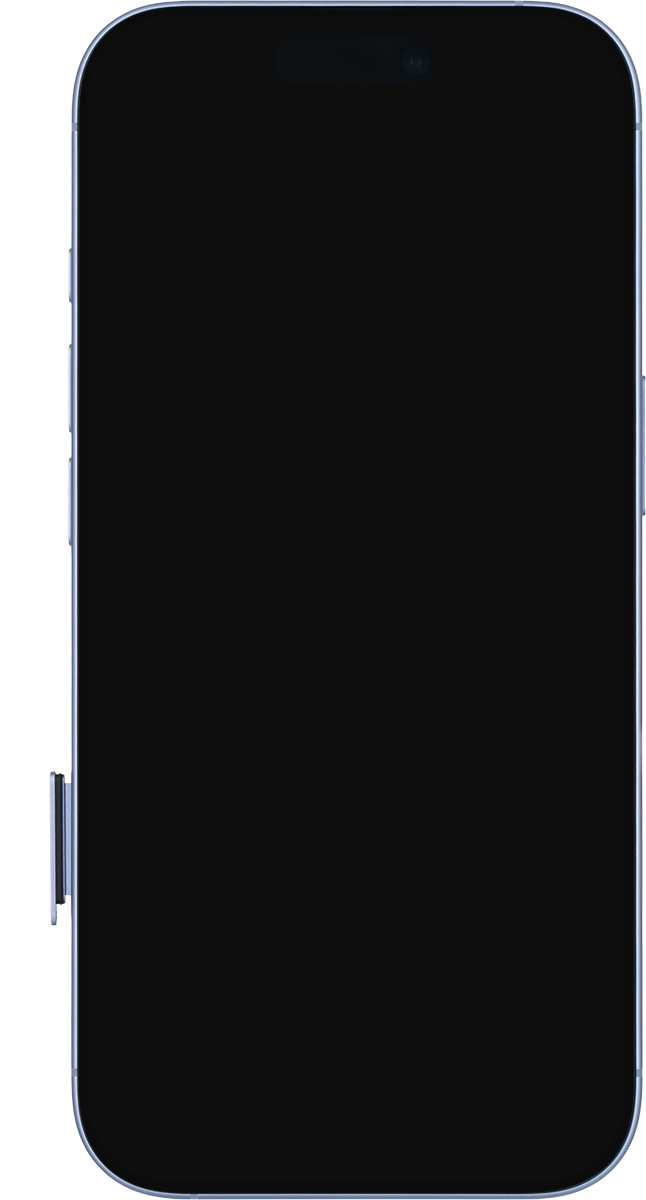 Retira el contenedor de la tarjeta SIM del teléfono.