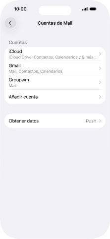 Pulsa el nombre de la cuenta de correo electrónico que acabas de crear.