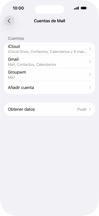 Pulsa el nombre de la cuenta de correo electrónico que acabas de crear.